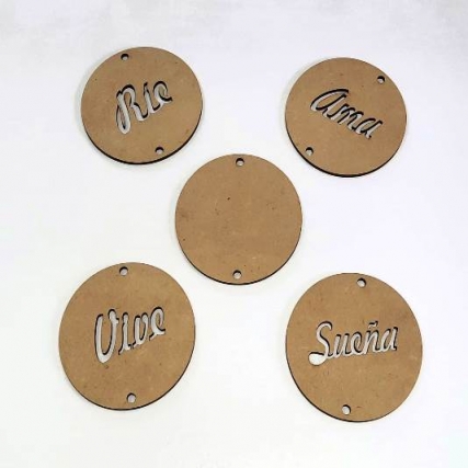 Colgante picap/ circ rie 10x9 cm x 3 u