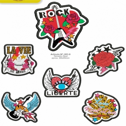 Aplicacion bord etiq comb rock-liber x 6