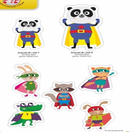 Aplicacion estamp super animales gde x 6