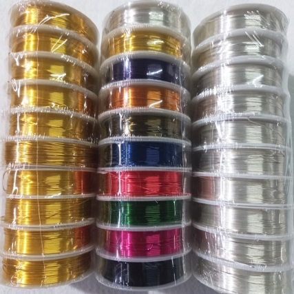 Alambre de cobre 0.5 mm 6 mt x 10 rollos