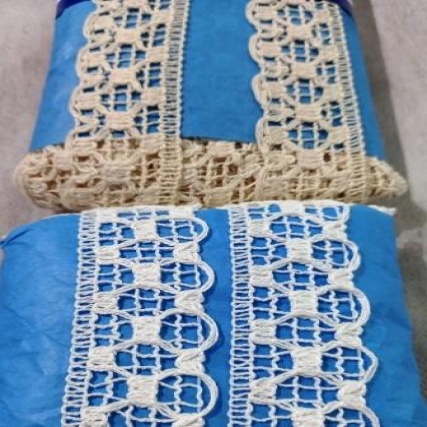 Puntilla algodon 3.5 cm x 12 mts