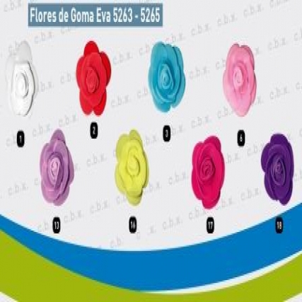 Flor rococo goma eva x 72 unid
